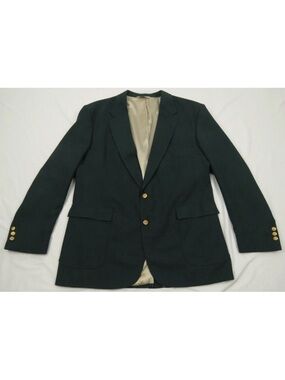 Vintage Stafford Wool Blend 2 Gold Button Blazer Sport Coat Jacket 48 L